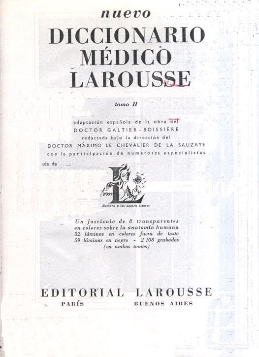 Nuevo diccionario medico Larousse