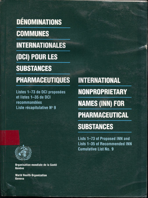 International nonproprietary names (INN) for pharmaceutical substances