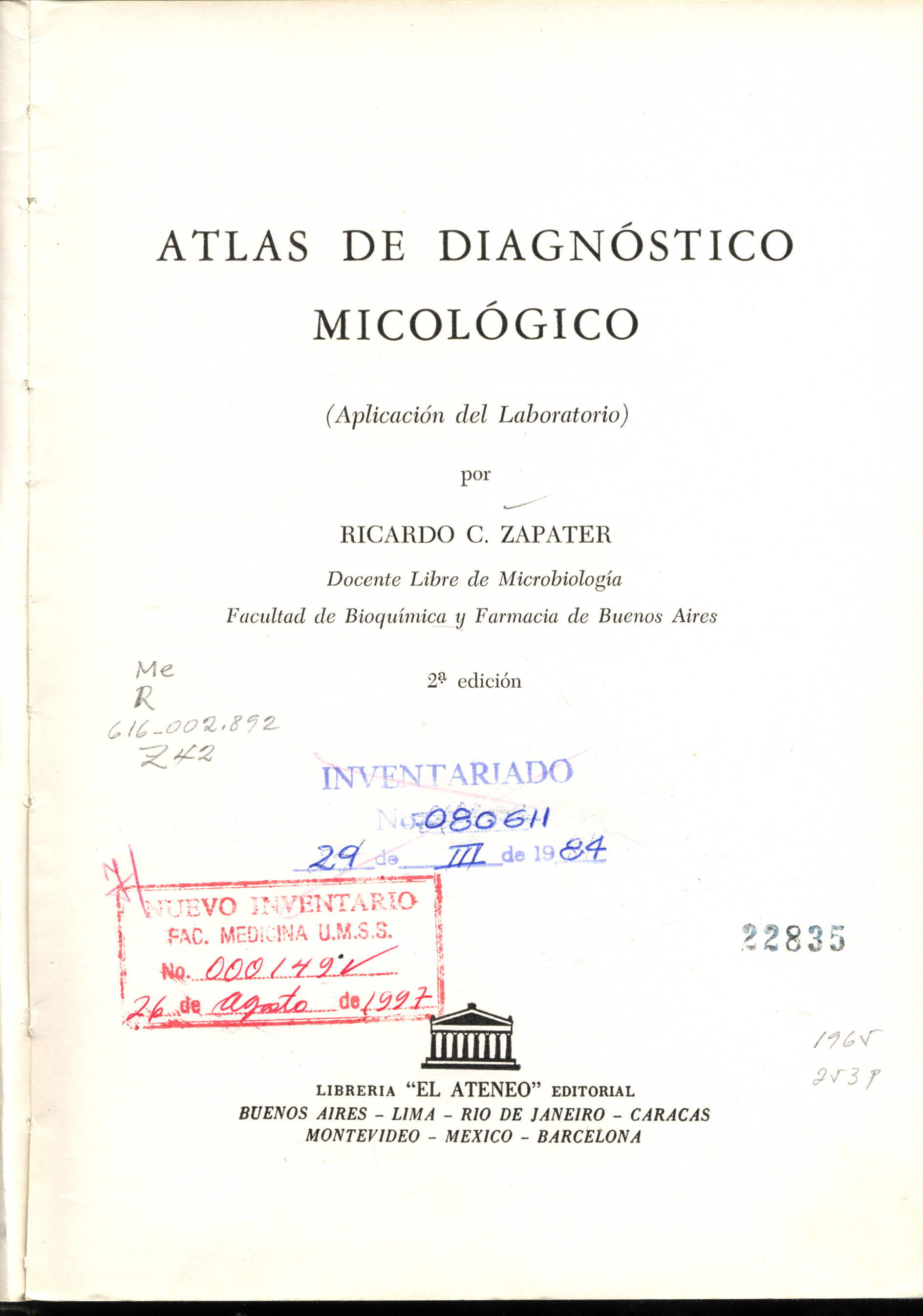 Atlas de diagnostico micologico
