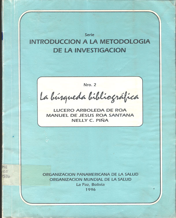 Introducción a la metodologia de la investigación; La búsqueda bibliografica Nº 2
      <i>es</i>