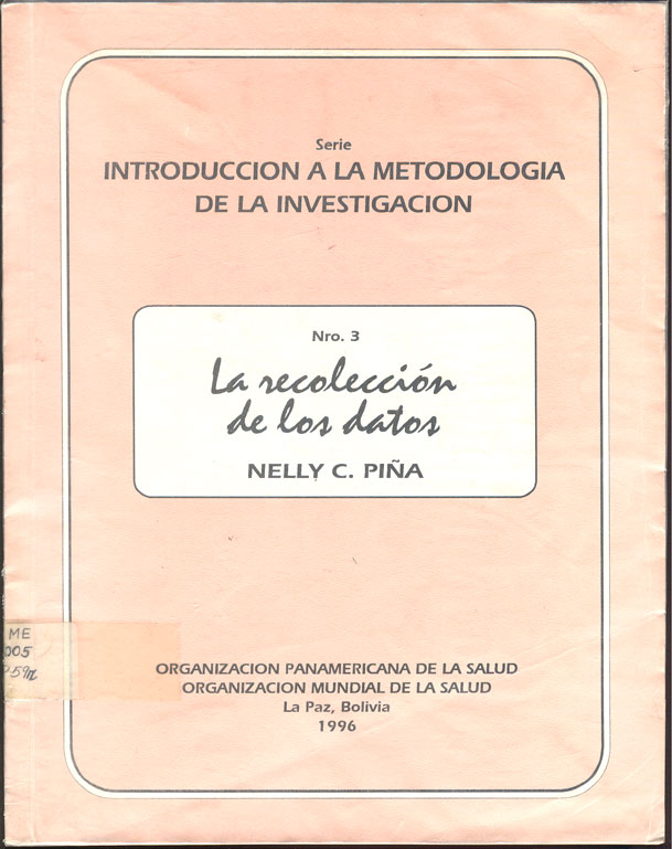 Introducción a la metodologia de la investigación; La recolección de los datos Nº 3
      <i>es</i>