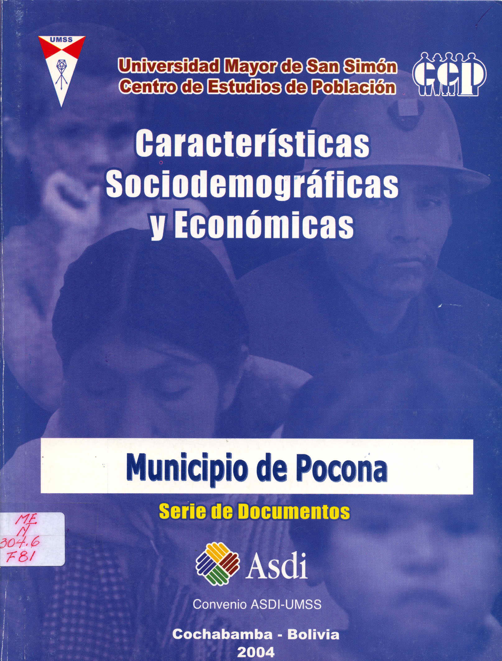 Caracteristicas sociodemograficas y economicas municipio de pocona