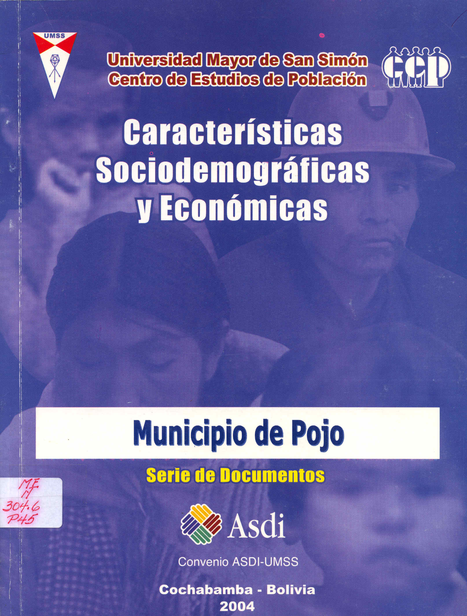 Caracteristicas sociodemograficas y economicas municipio de pojo