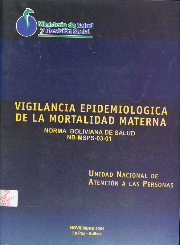 Vigilancia epidemiologica de la mortalidad materna
