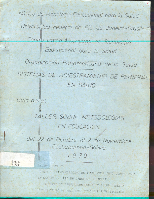 Taller sobre metodologia en educación