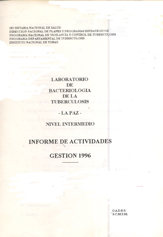 Laboratorio de bacteriologia de la tuberculosis
