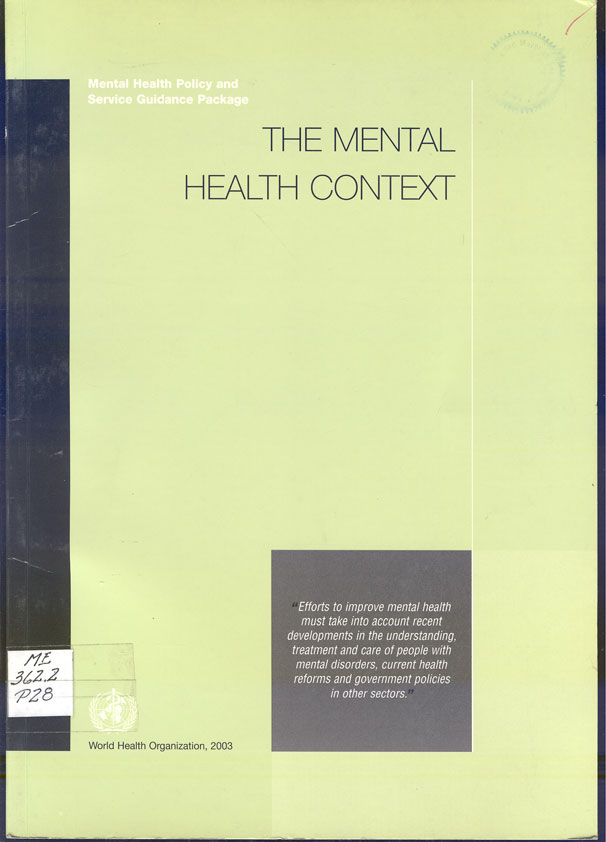 The mental health context