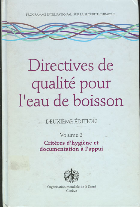 Directives de gualite pour l'eau de boisson