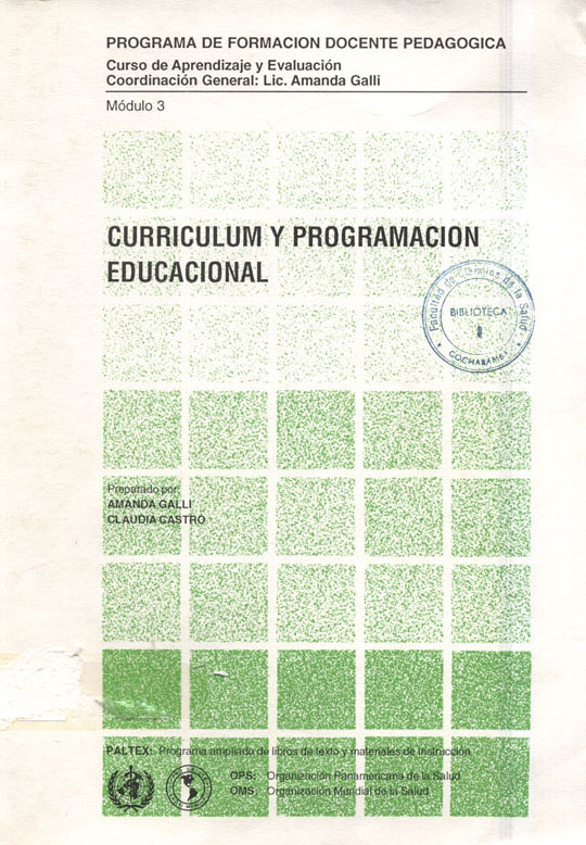 Curriculum y programación educacional