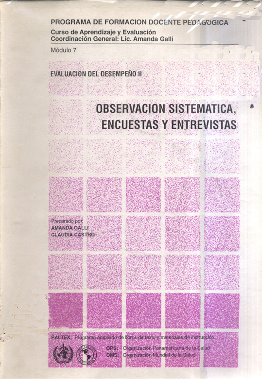 OBSERVACION SISTEMATICA ENCUESTAS Y ENTREVISTAS