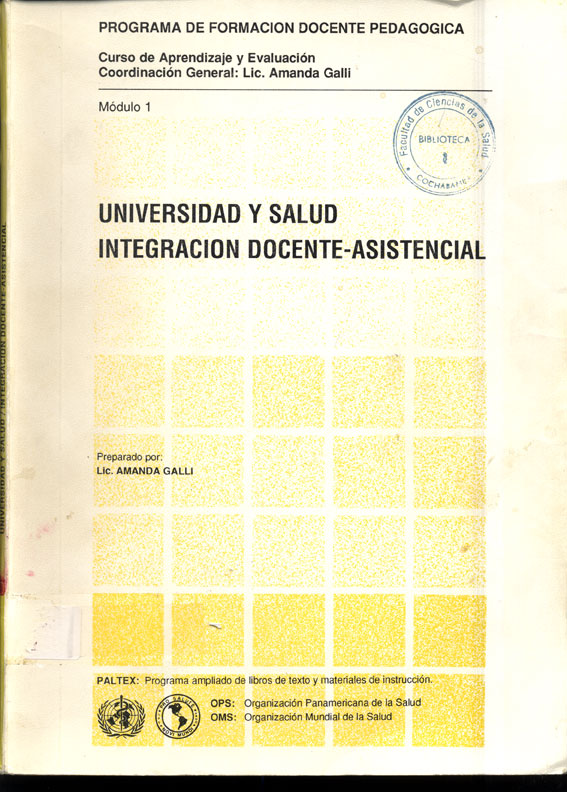 Universidad y salud integración docente-asistencial