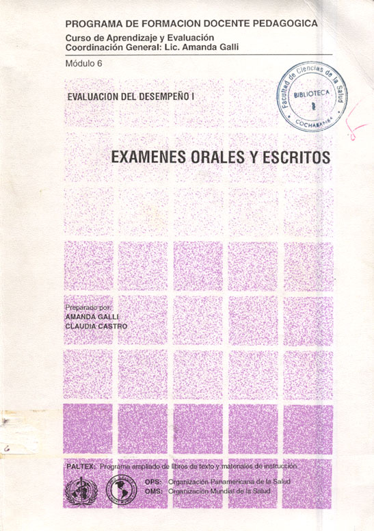 Examenes orales y escritos
