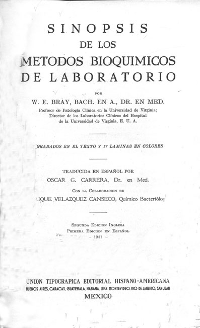 Sinopsis de los metodos bioquimicos de laboratorio