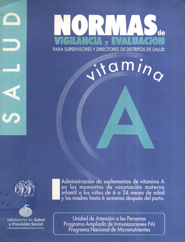 Normas de vigilancia y evaluacion para superviores y directores de distritos de salud