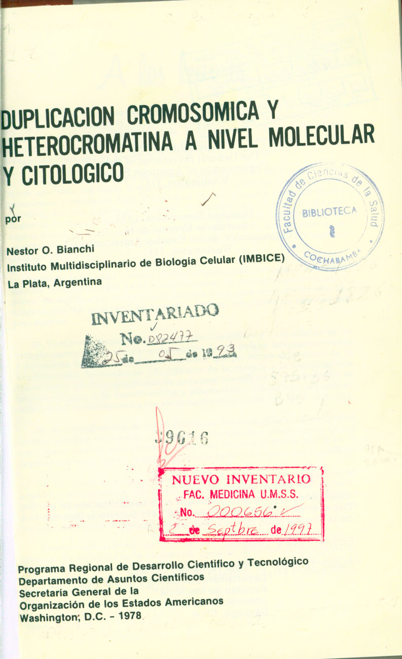 Duplicacion cromosomica y heterocromatina a nivel molecular y citologico