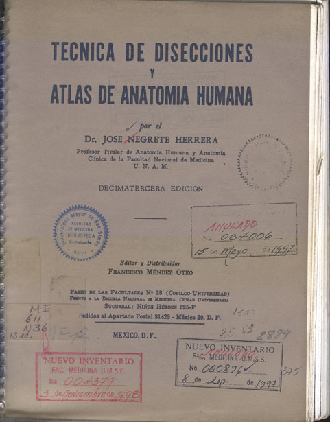 Tecnicas de disecciones y atlas de anatomia humana