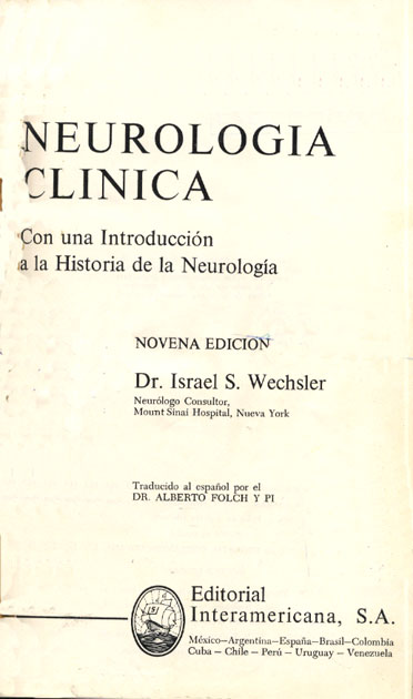 Neurologia clinica: con una introducción a la historia de la neurologia