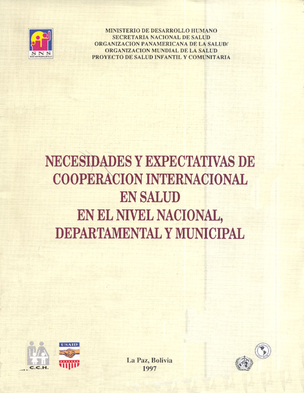 Necesidades y expectativas de cooperación Internacional en Salud en el nivel Nacional Departamental y Municipal