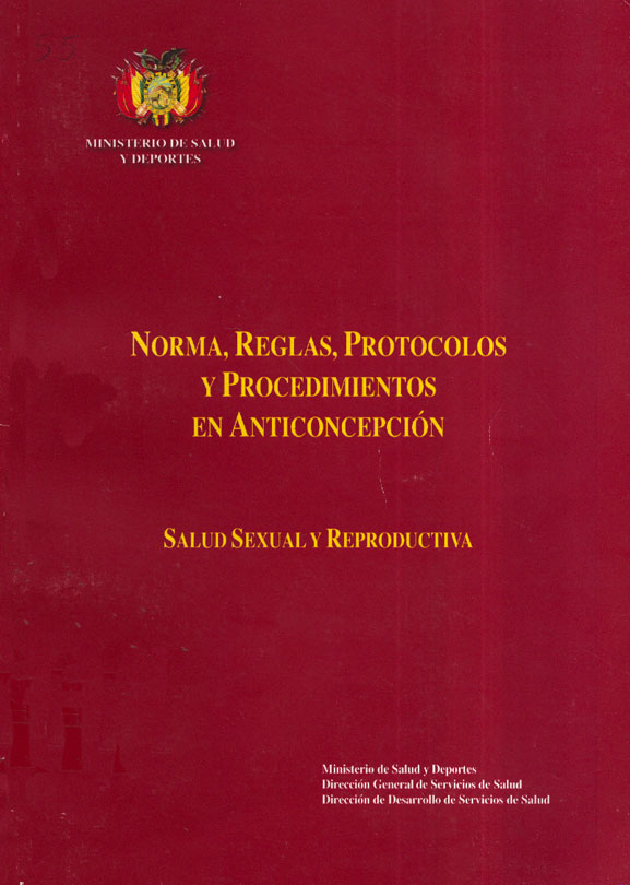 Norma, Reglas, Protocolos y Procedimientos en Anticonceptivos; Salud Sexual y Reproductiva