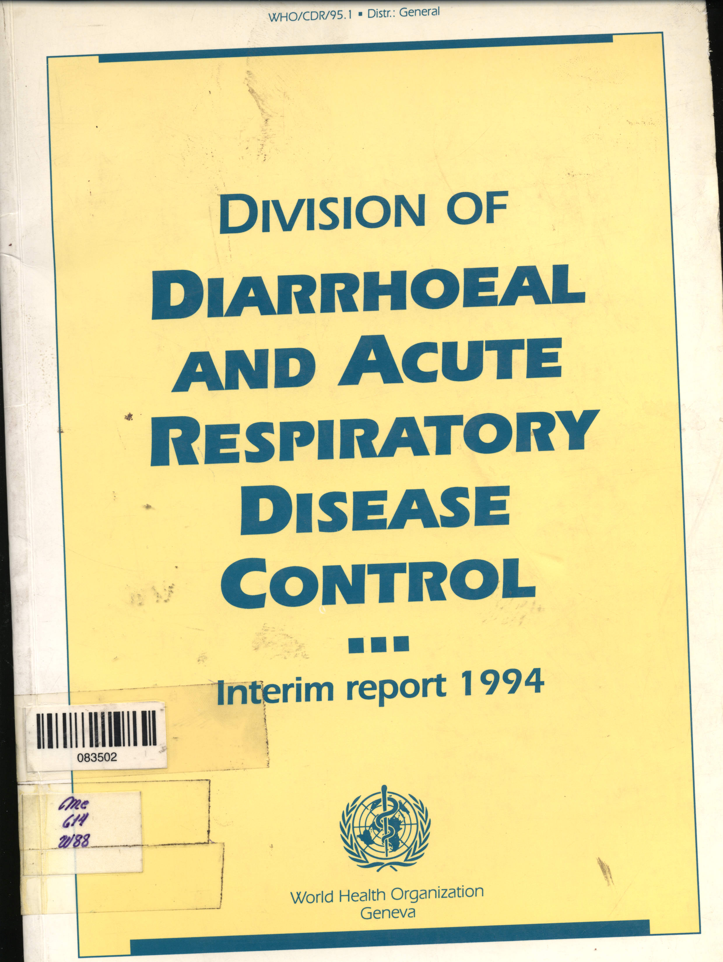 Division Of Diarrhoeal and Acute Respiratory Disease Control