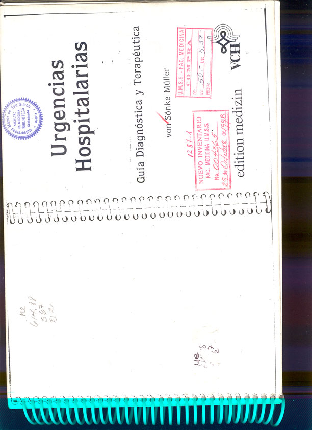 Urgencias Hospitalarias: Guia diagnóstica y terapeùtica
      <i>es</i>