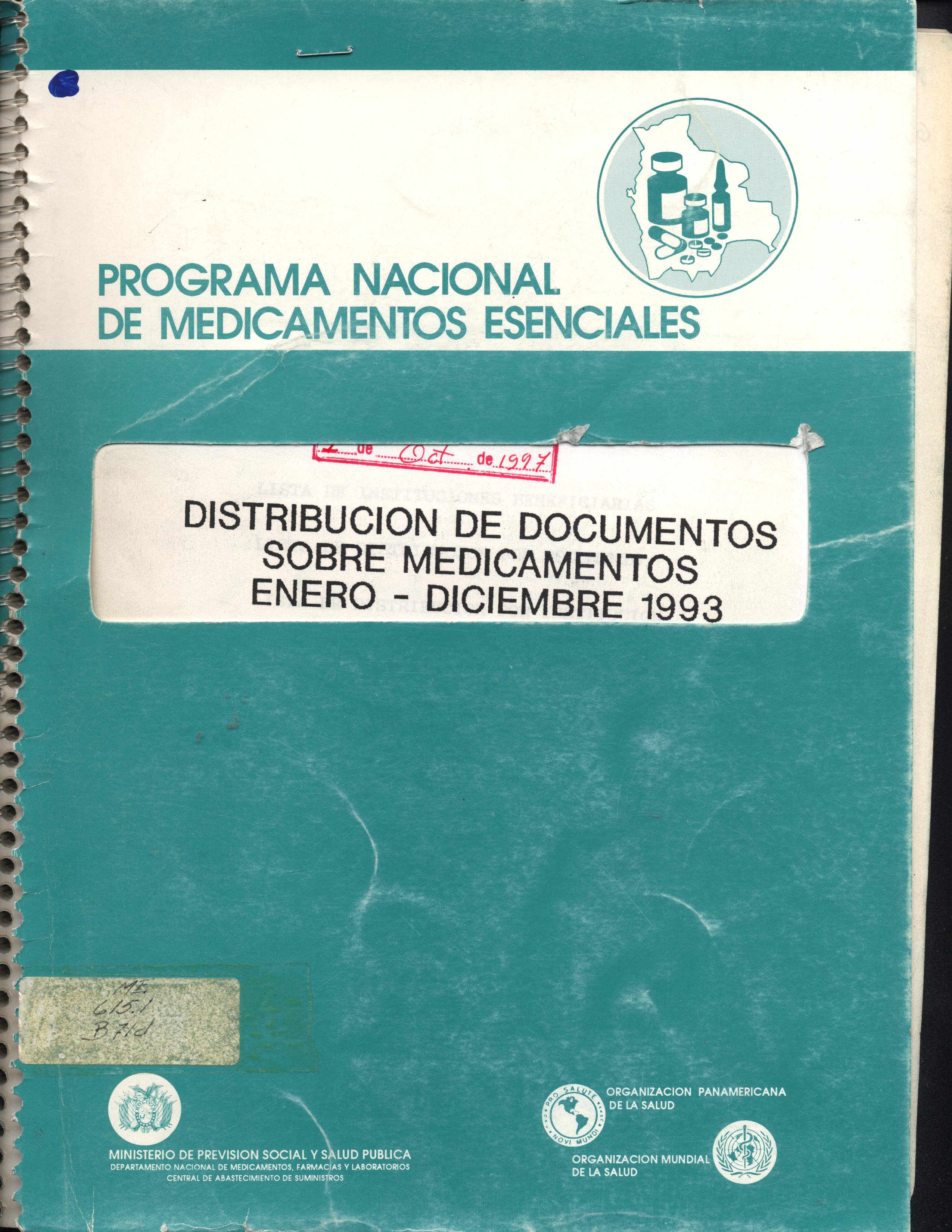 Distribucion de Documentos Sobre Medicamentos Enero-Diciembre 1993