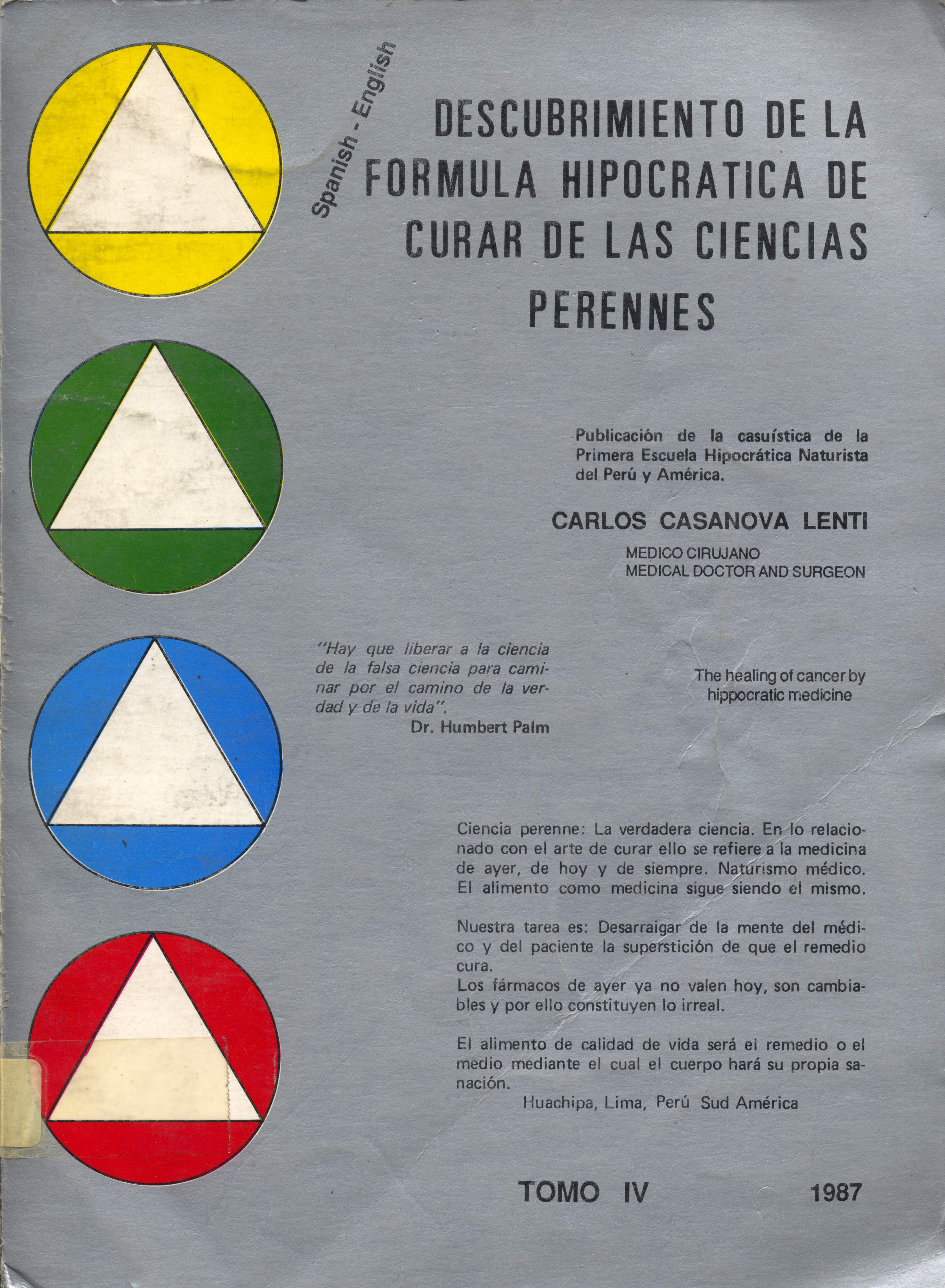 Descubrimiento de la formula hipocratica de curar de las ciencias perennes