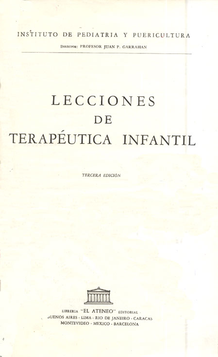 Lecciones de terapeutica infantil
