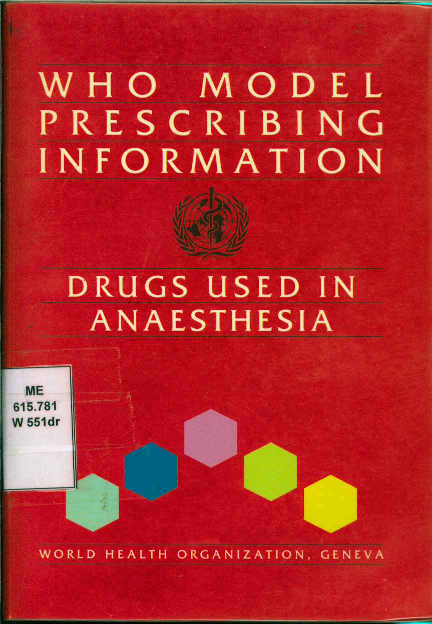 Drugs used in anasthesia