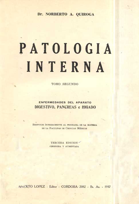 Patologia Interna. Enfermedades del aparato digestivo, pancreas e higado