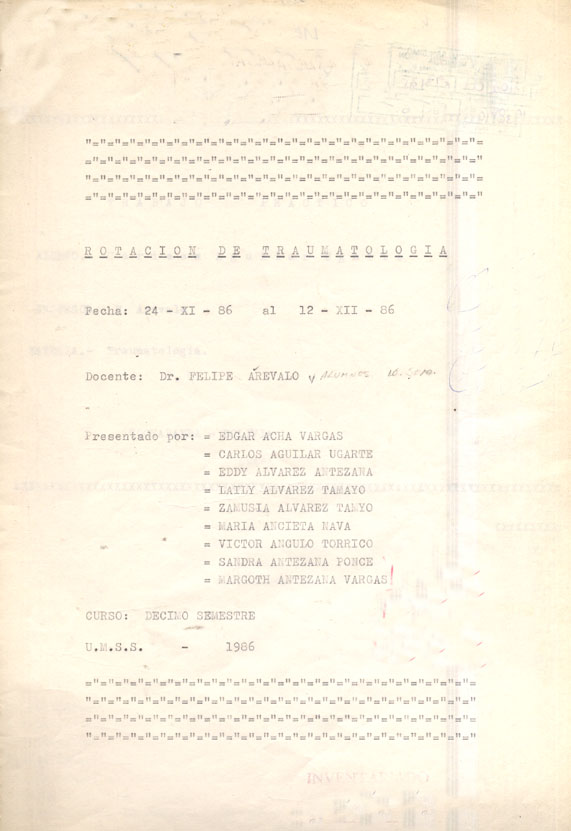 Rotación de traumatologia