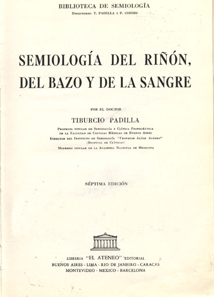 Semiologia del riñon del bazo y de la sangre