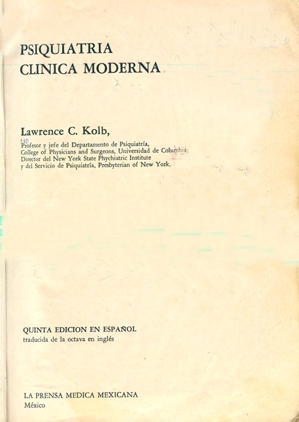 PsiquiatrIa clínica moderna
