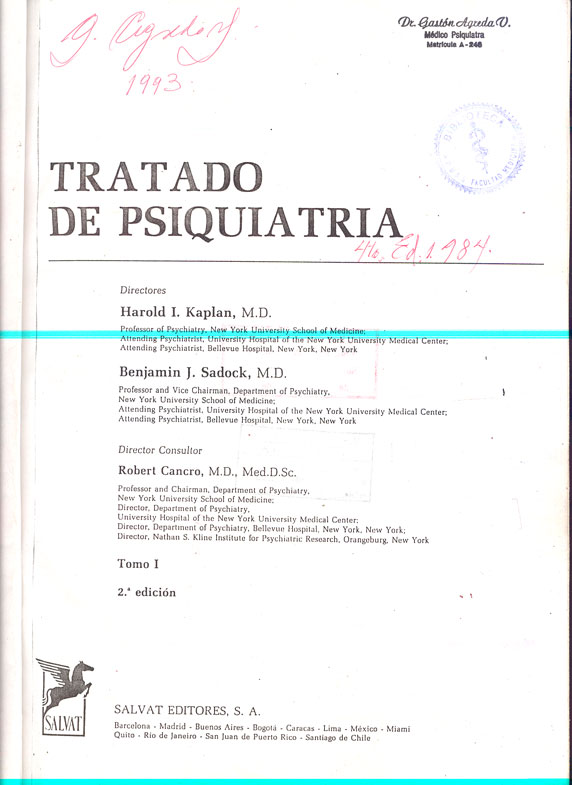 Tratado de Psiquiatria