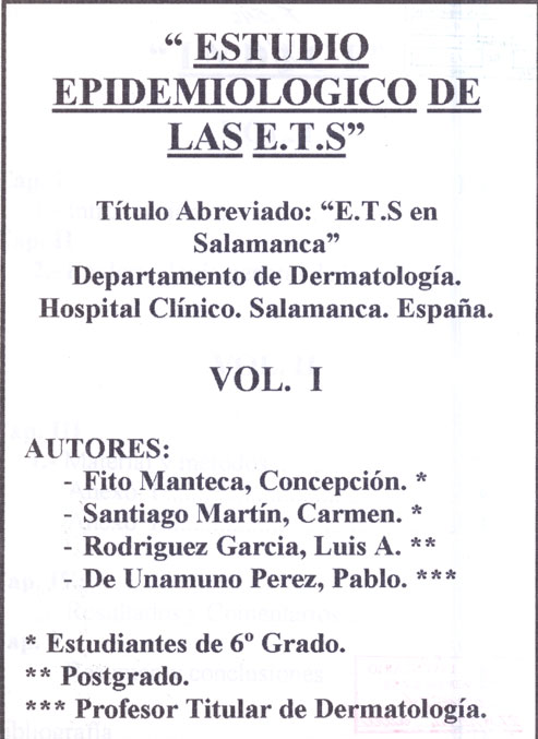 Estudio Epidemiologico de las ETS
      <i>es</i>