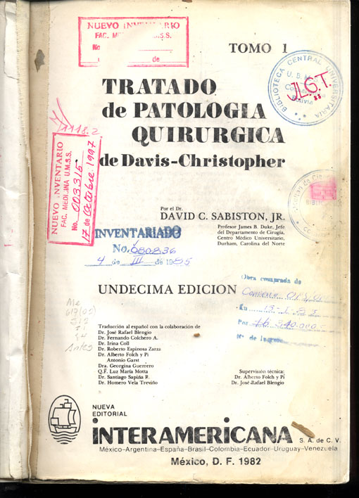 Tratado de patologia quirurgica de Davis - Chistopher