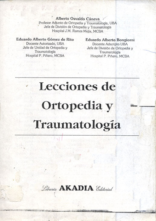 Lecciones de ortopedia y traumatologia
