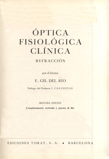 Optica fisiológica clinica, refracción