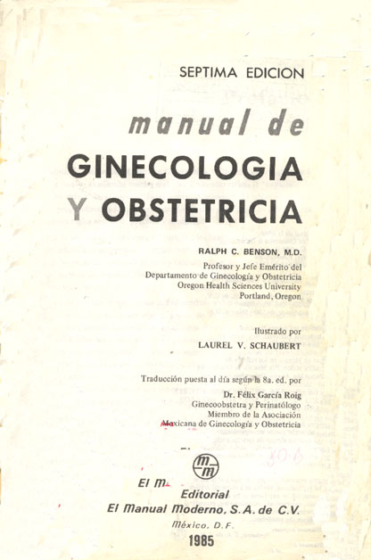 Manual de ginecologia y obstetricia