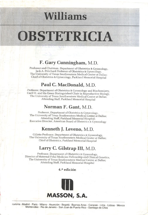 Obstetricia de Williams