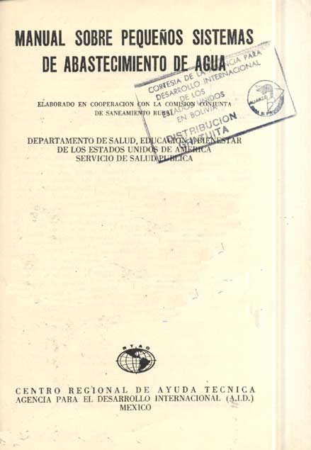 Manual sobre pequeños sistemas de abastecimiento de agua