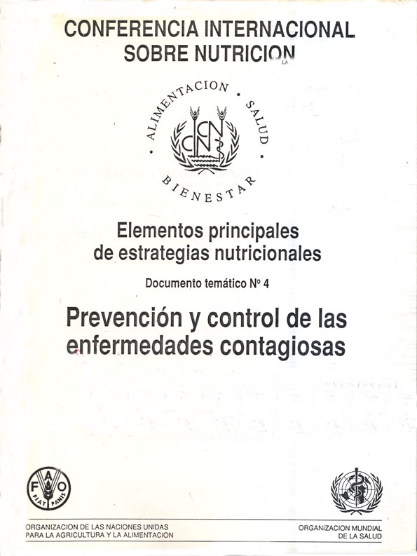 Elementos principale de estrategias nutricionales: Prevencion y control de las enfermedades contagiosas