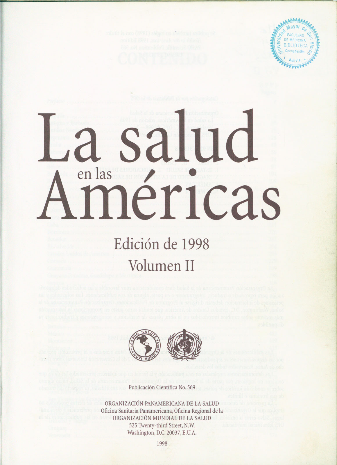 La salud en las Americas
      <i>es</i>