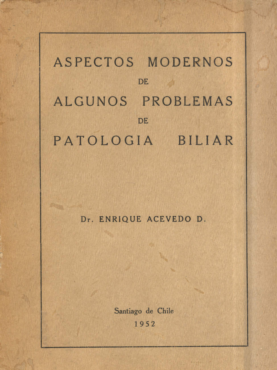 Aspectos modernos de algunos problemas de patologia biliar