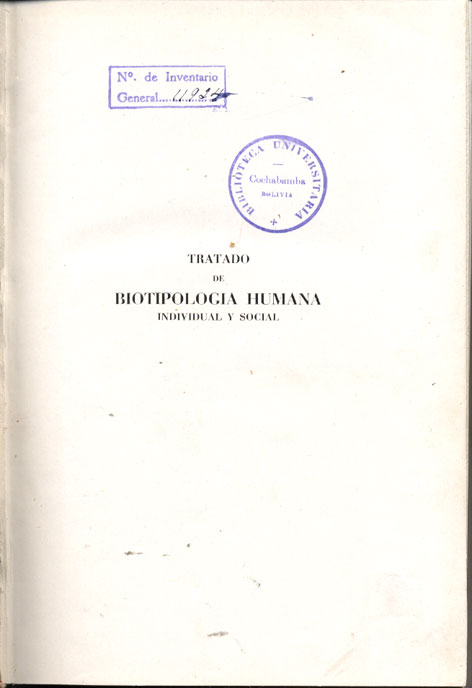 Tratado de biotipologia humana individual y social