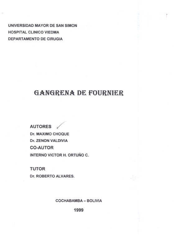 Gangrena de fournier