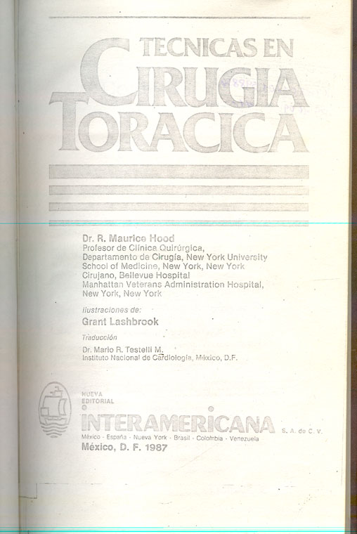 Tecnicas en Cirugia toracica