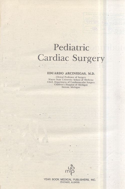 Pediatric cardiac surgery