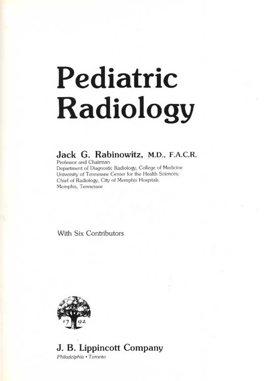 Pediatric radiology