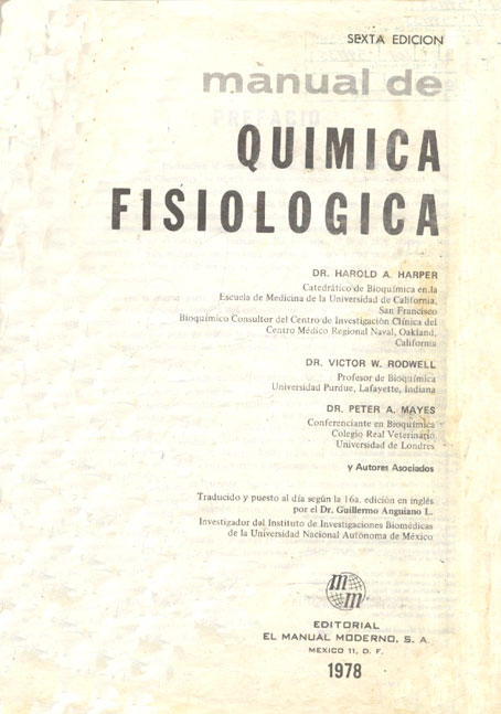 Manual de quimica fisiológica